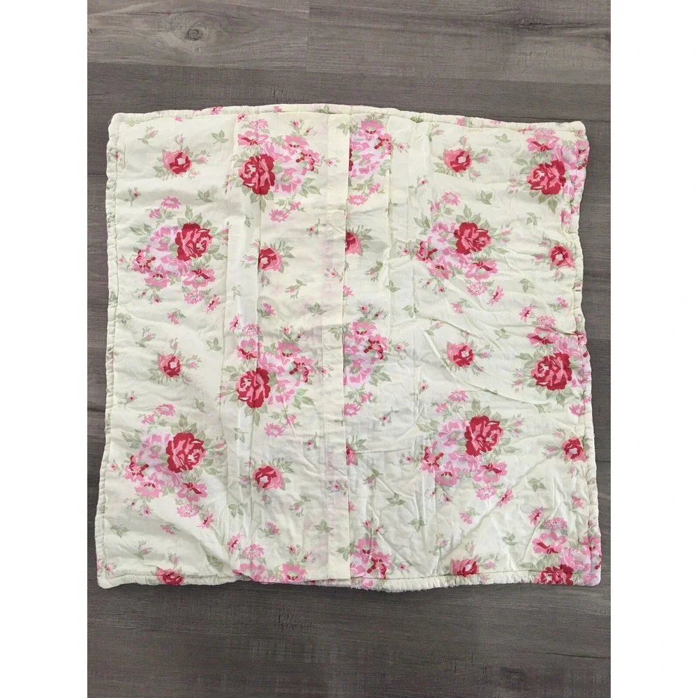 New Pottery Barn Teen Floral‎ Garden Bed Pillow Sham Quilted Pastel Florals